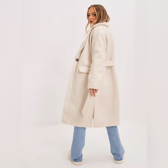 Vero Moda Garbo Belted Coat in Oatmeal - Picture 3 of 7